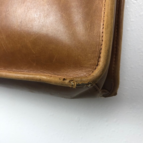 l.l.bean vintage briefcase tan leather messenger - Picture 4 of 10